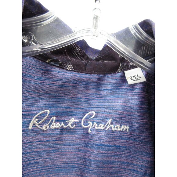 Robert Graham Shirt XXL Button Down Geometric Art Flip Cuffs Logo - Picture 11 of 13